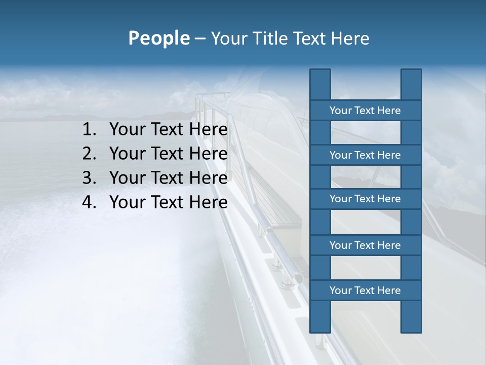 A Boat Traveling On The Water With Clouds In The Sky PowerPoint Template