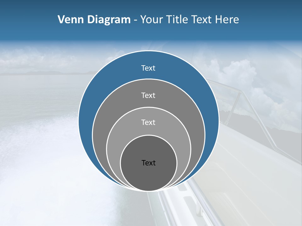 A Boat Traveling On The Water With Clouds In The Sky PowerPoint Template
