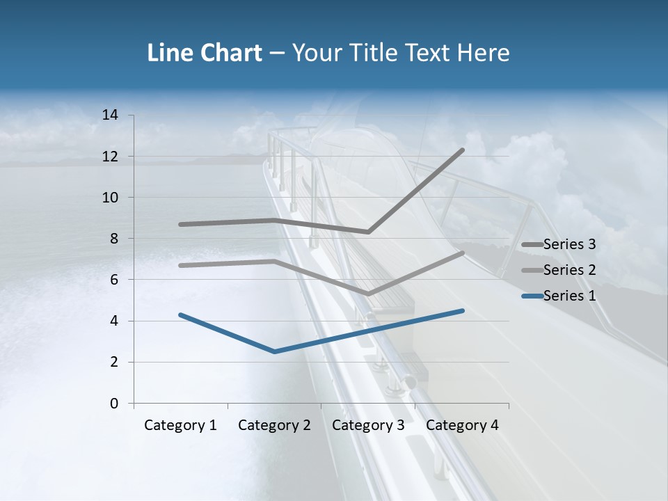 A Boat Traveling On The Water With Clouds In The Sky PowerPoint Template