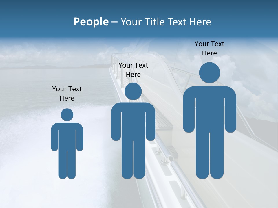 A Boat Traveling On The Water With Clouds In The Sky PowerPoint Template