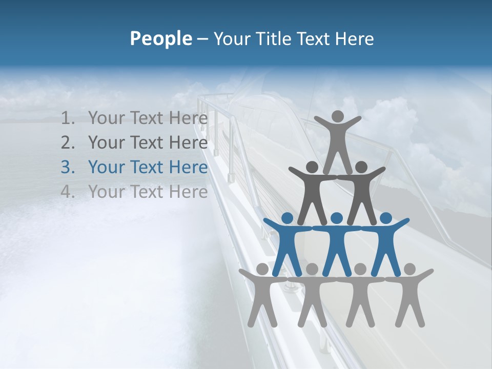 A Boat Traveling On The Water With Clouds In The Sky PowerPoint Template