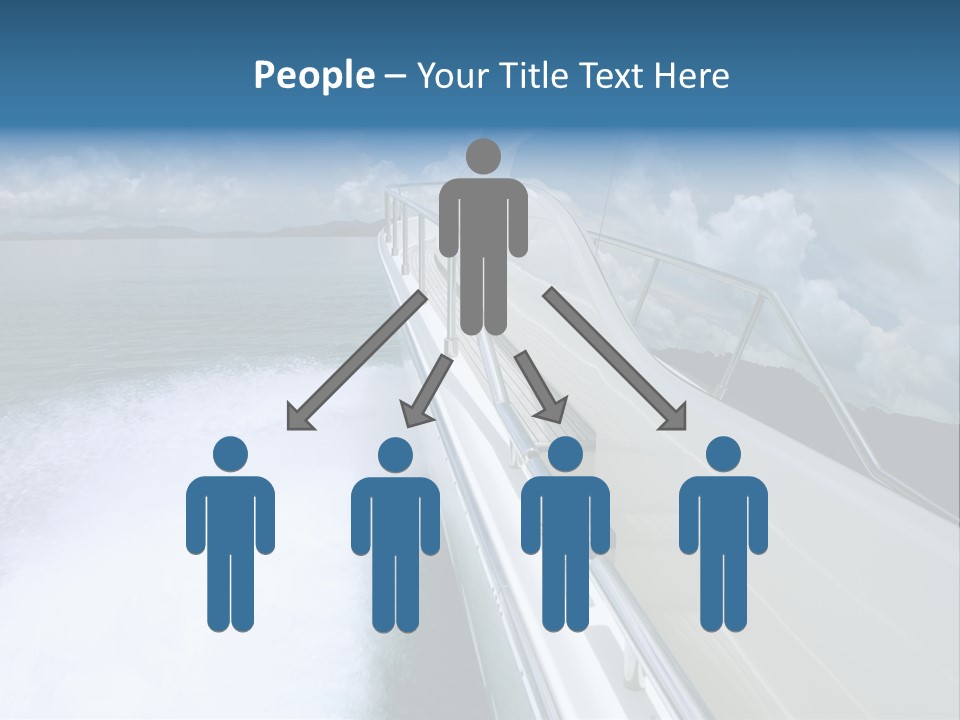 A Boat Traveling On The Water With Clouds In The Sky PowerPoint Template