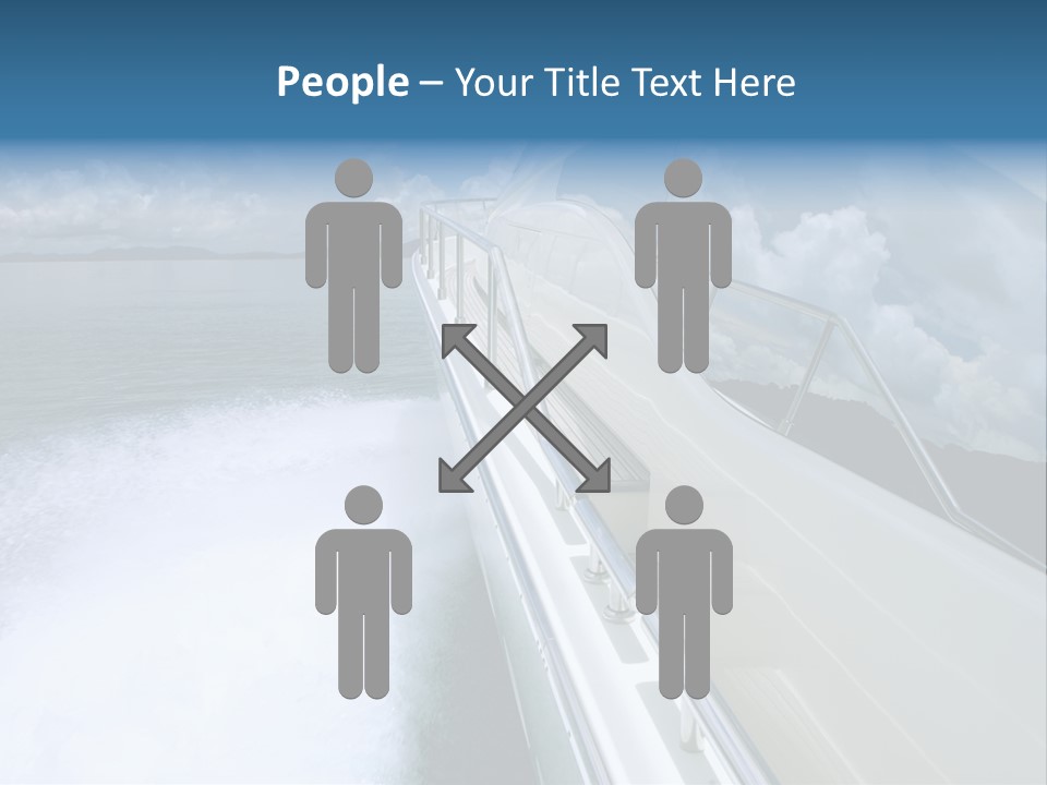 A Boat Traveling On The Water With Clouds In The Sky PowerPoint Template