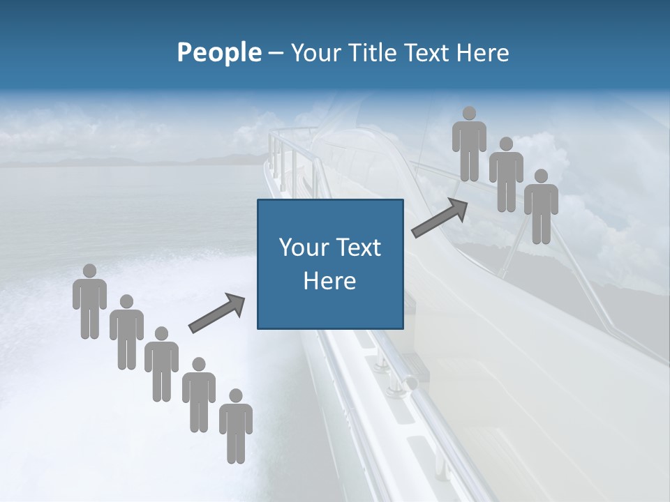 A Boat Traveling On The Water With Clouds In The Sky PowerPoint Template