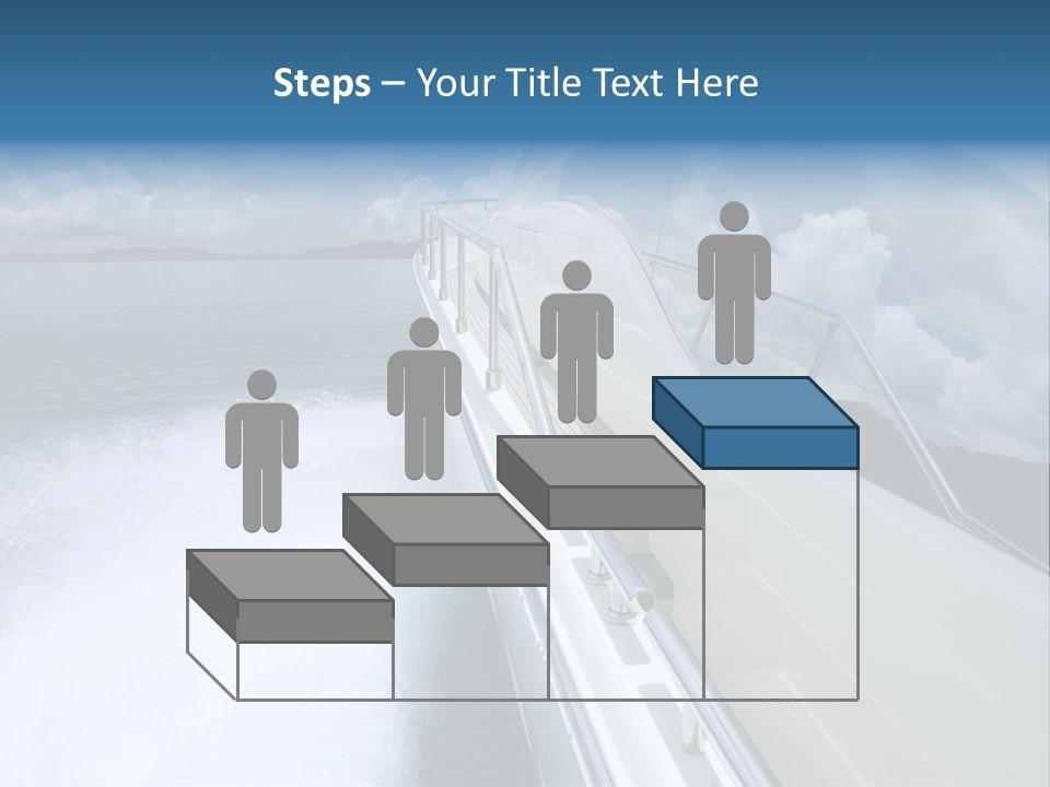 A Boat Traveling On The Water With Clouds In The Sky PowerPoint Template