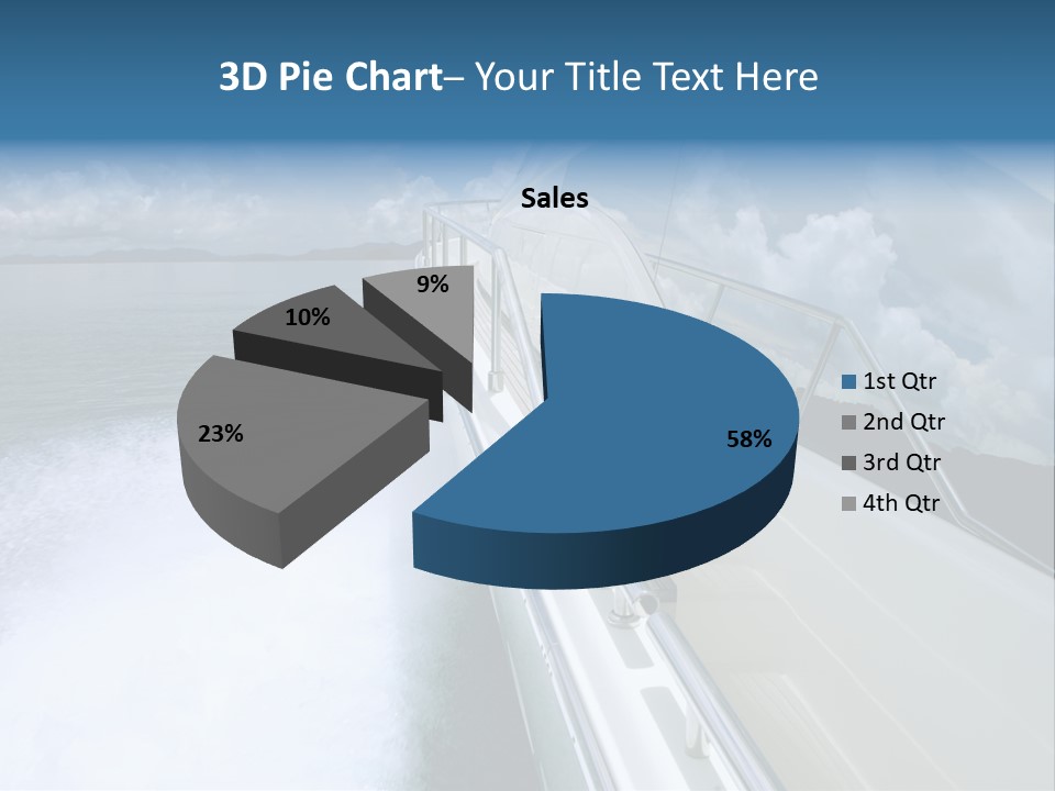 A Boat Traveling On The Water With Clouds In The Sky PowerPoint Template
