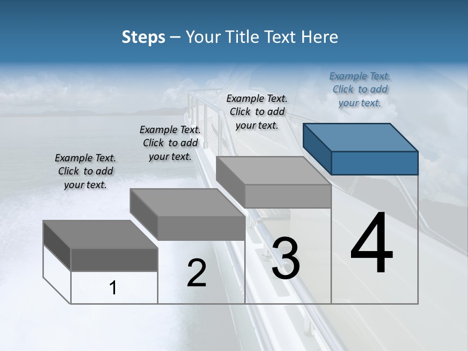 A Boat Traveling On The Water With Clouds In The Sky PowerPoint Template
