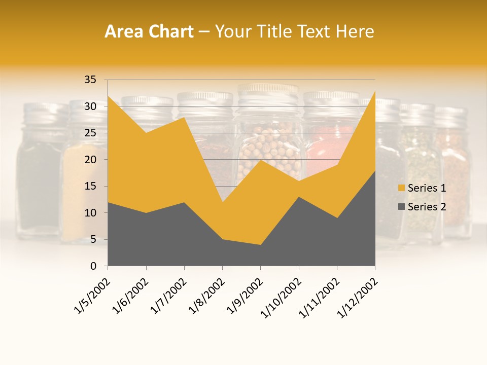 A Row Of Glass Jars Filled With Different Types Of Spices PowerPoint Template