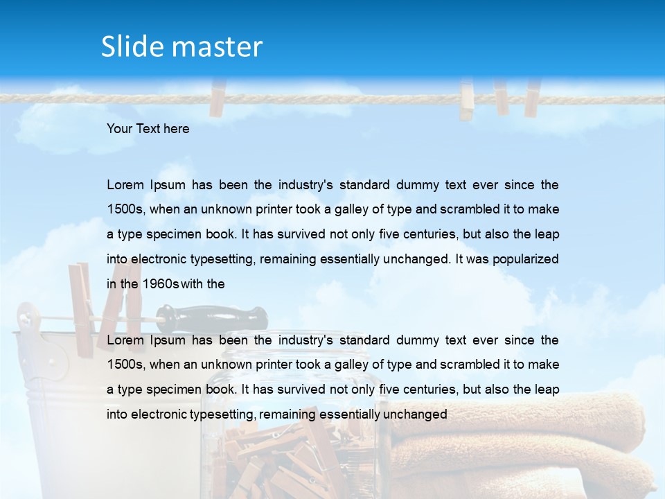 Hold Wash Fresh PowerPoint Template