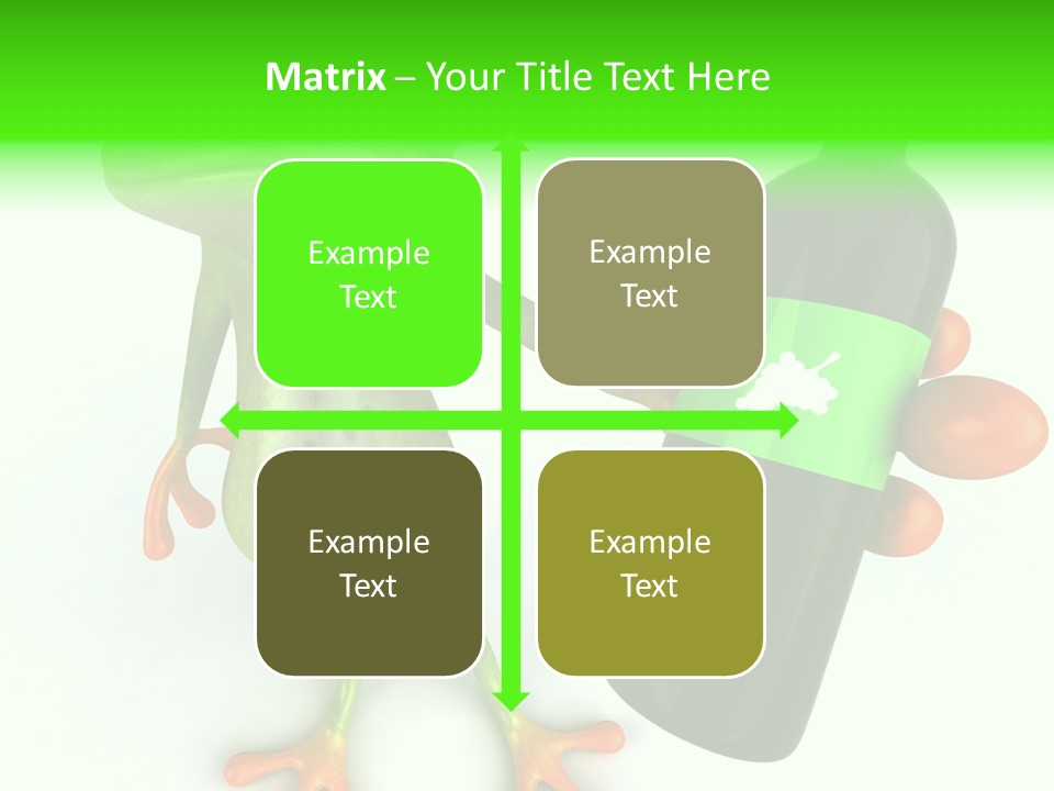 A Frog Is Holding A Bottle Of Wine PowerPoint Template