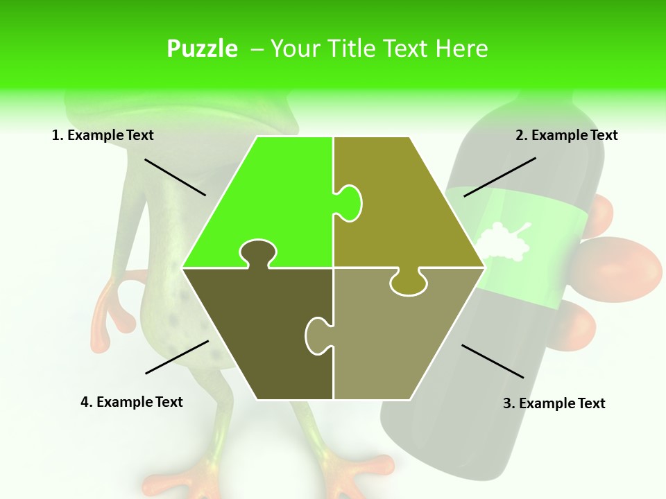 A Frog Is Holding A Bottle Of Wine PowerPoint Template