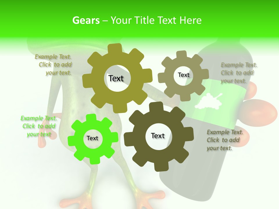 A Frog Is Holding A Bottle Of Wine PowerPoint Template