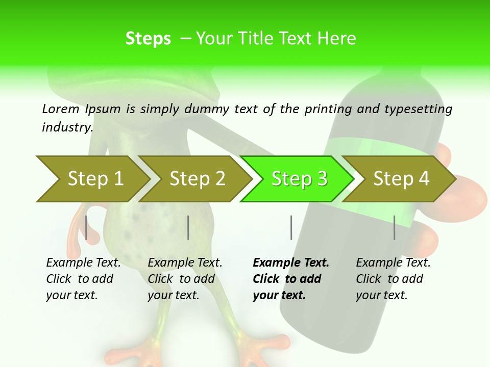 A Frog Is Holding A Bottle Of Wine PowerPoint Template