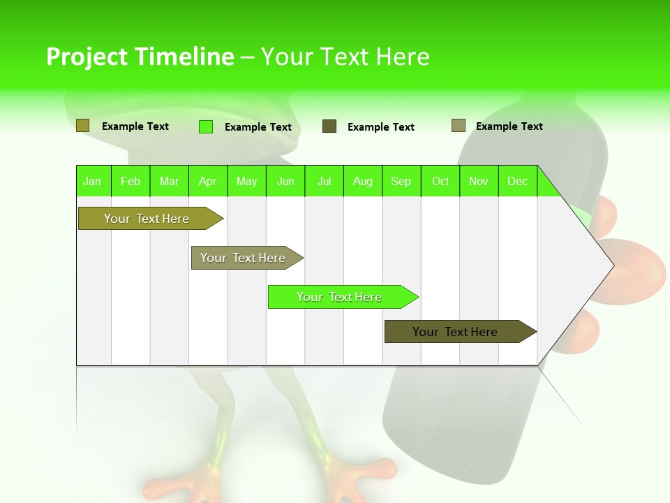 A Frog Is Holding A Bottle Of Wine PowerPoint Template