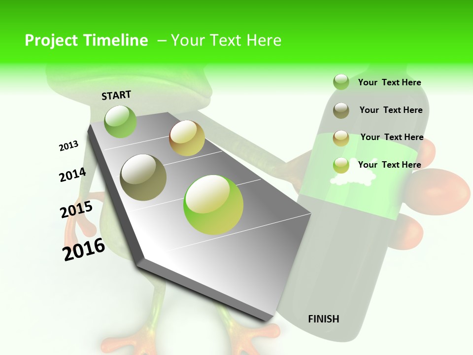 A Frog Is Holding A Bottle Of Wine PowerPoint Template