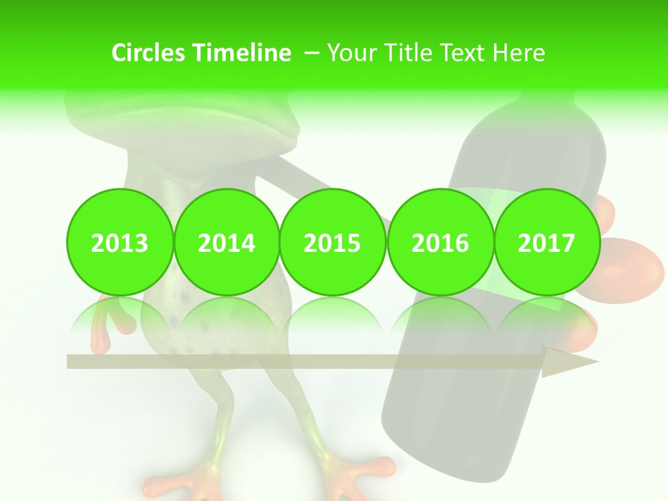 A Frog Is Holding A Bottle Of Wine PowerPoint Template