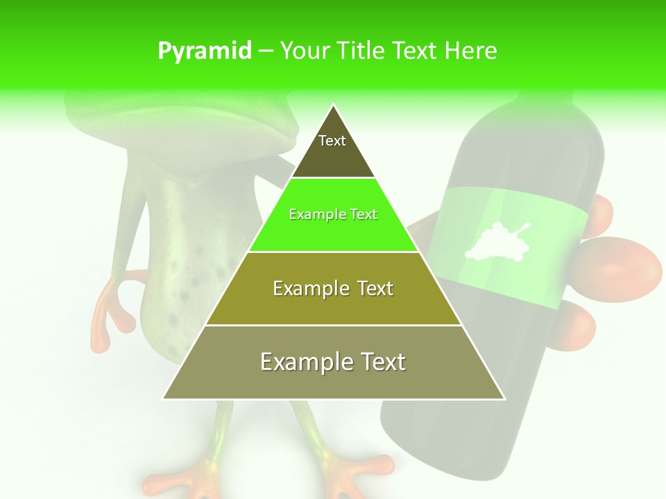 A Frog Is Holding A Bottle Of Wine PowerPoint Template