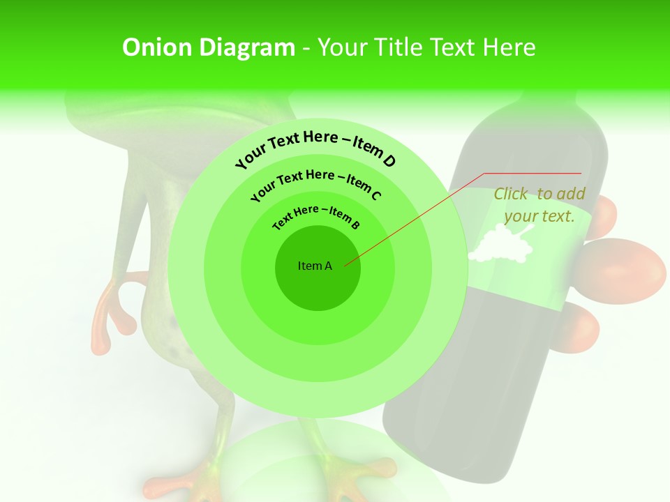 A Frog Is Holding A Bottle Of Wine PowerPoint Template