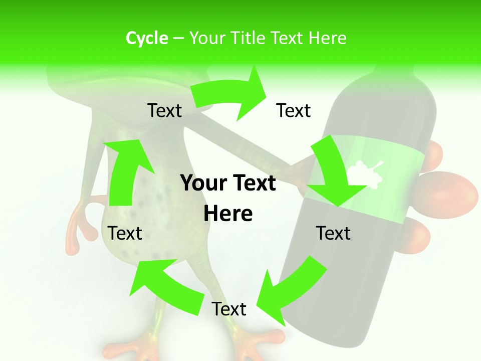 A Frog Is Holding A Bottle Of Wine PowerPoint Template