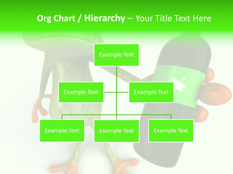 A Frog Is Holding A Bottle Of Wine PowerPoint Template