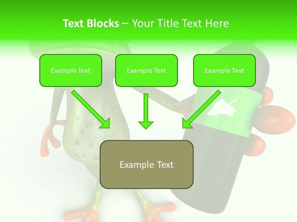 A Frog Is Holding A Bottle Of Wine PowerPoint Template