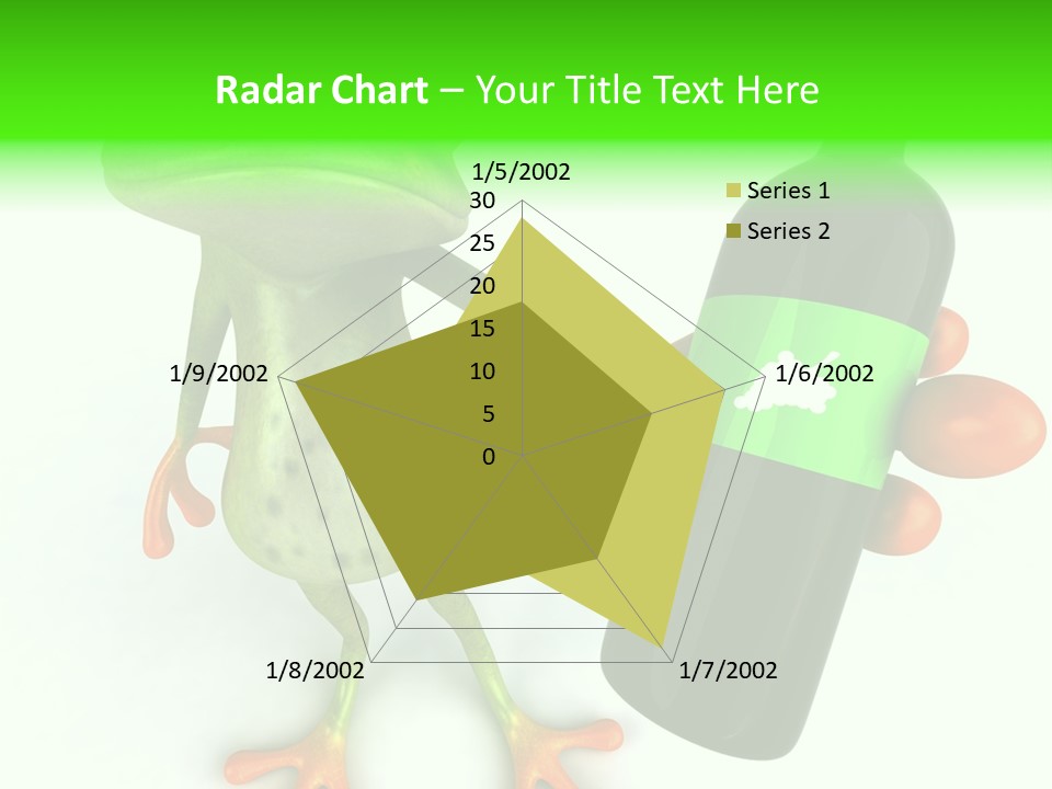 A Frog Is Holding A Bottle Of Wine PowerPoint Template