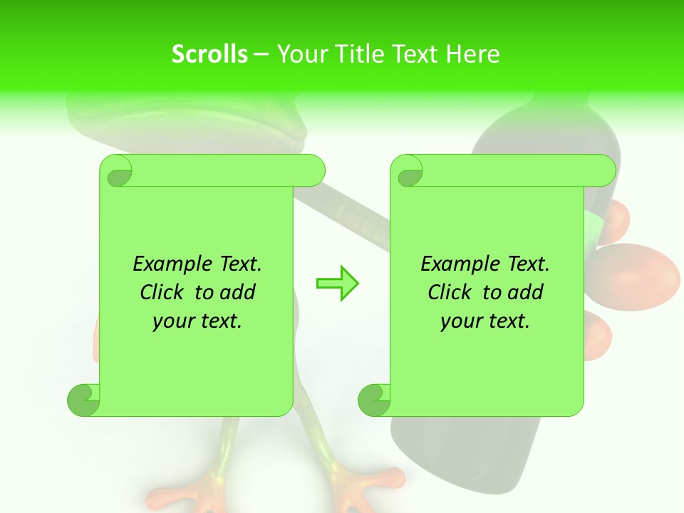 A Frog Is Holding A Bottle Of Wine PowerPoint Template