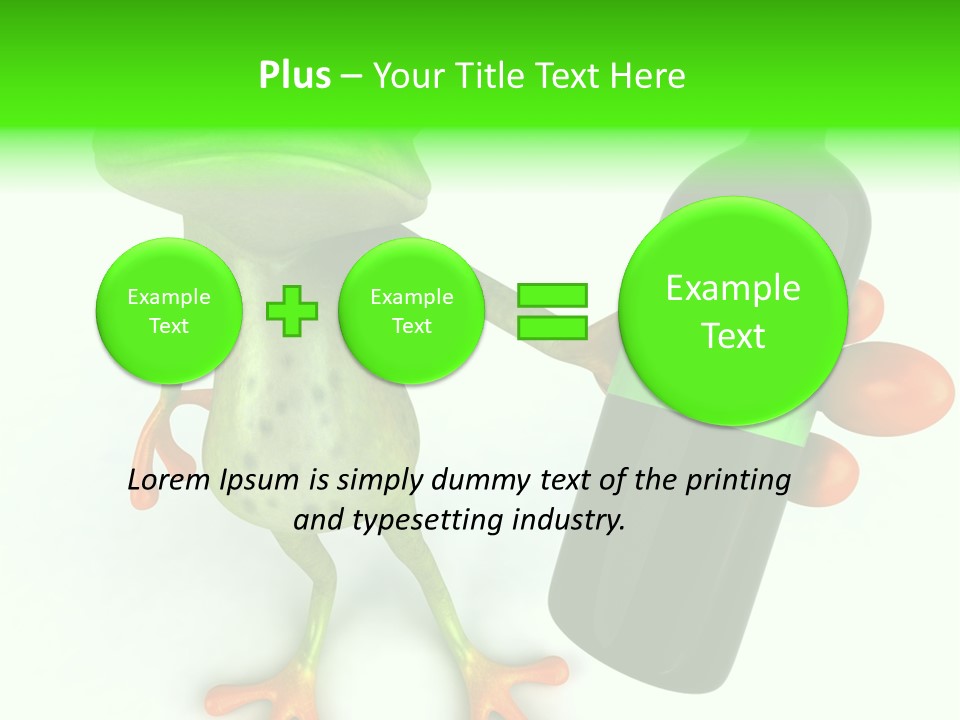 A Frog Is Holding A Bottle Of Wine PowerPoint Template