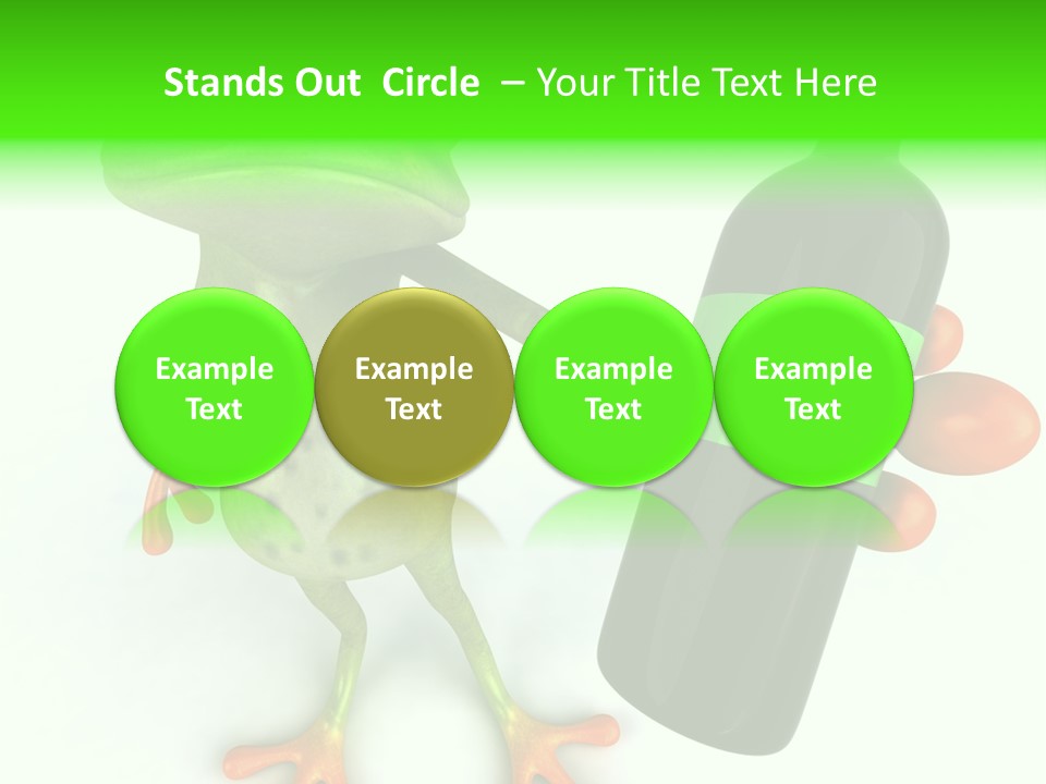 A Frog Is Holding A Bottle Of Wine PowerPoint Template