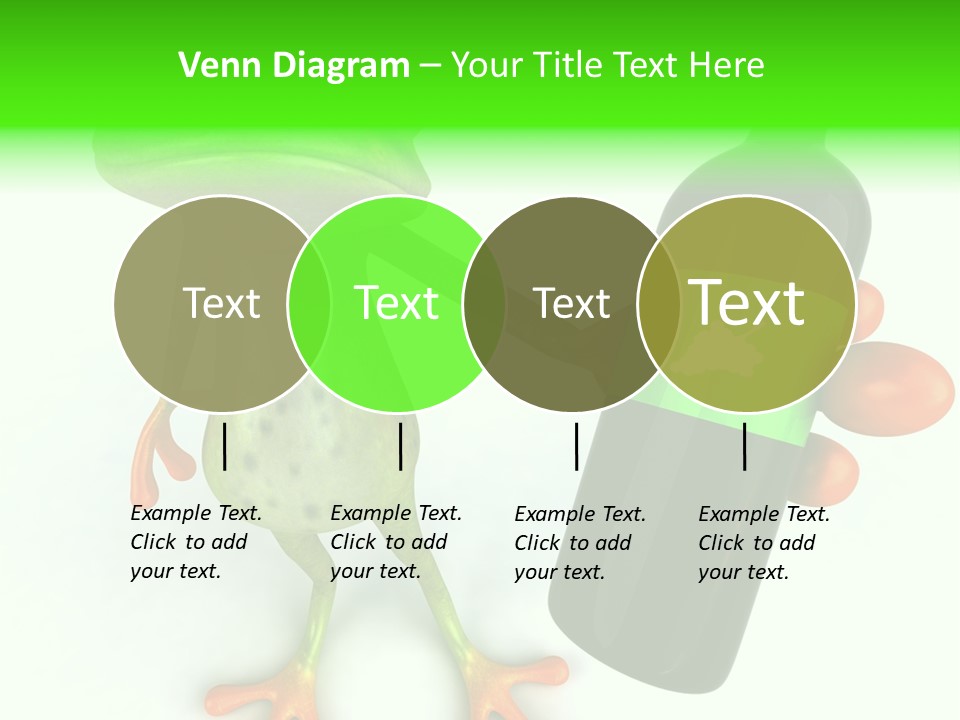 A Frog Is Holding A Bottle Of Wine PowerPoint Template