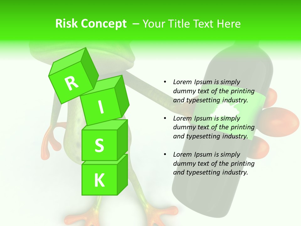 A Frog Is Holding A Bottle Of Wine PowerPoint Template