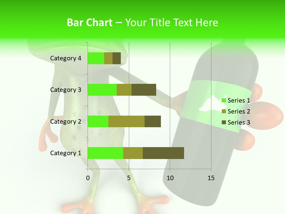 A Frog Is Holding A Bottle Of Wine PowerPoint Template