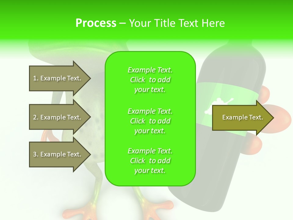 A Frog Is Holding A Bottle Of Wine PowerPoint Template