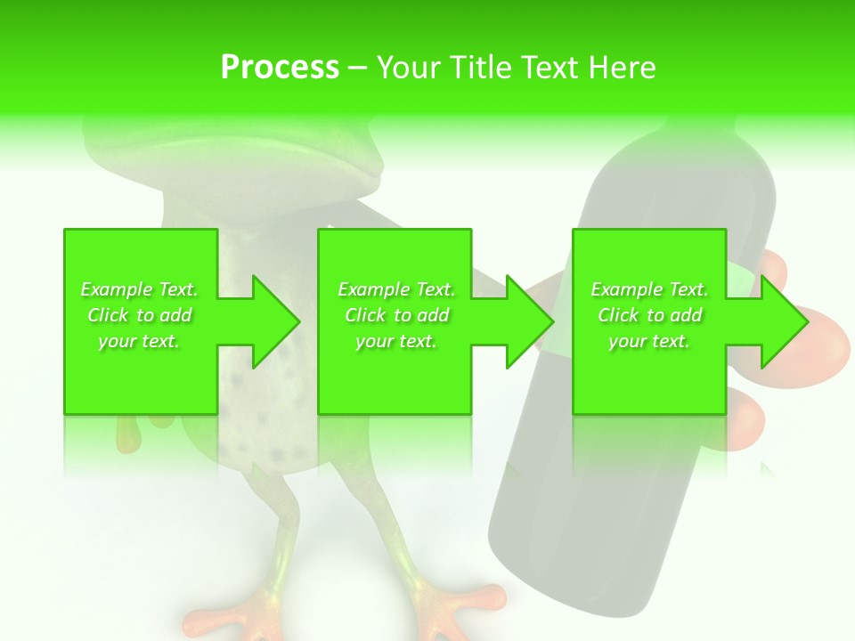 A Frog Is Holding A Bottle Of Wine PowerPoint Template