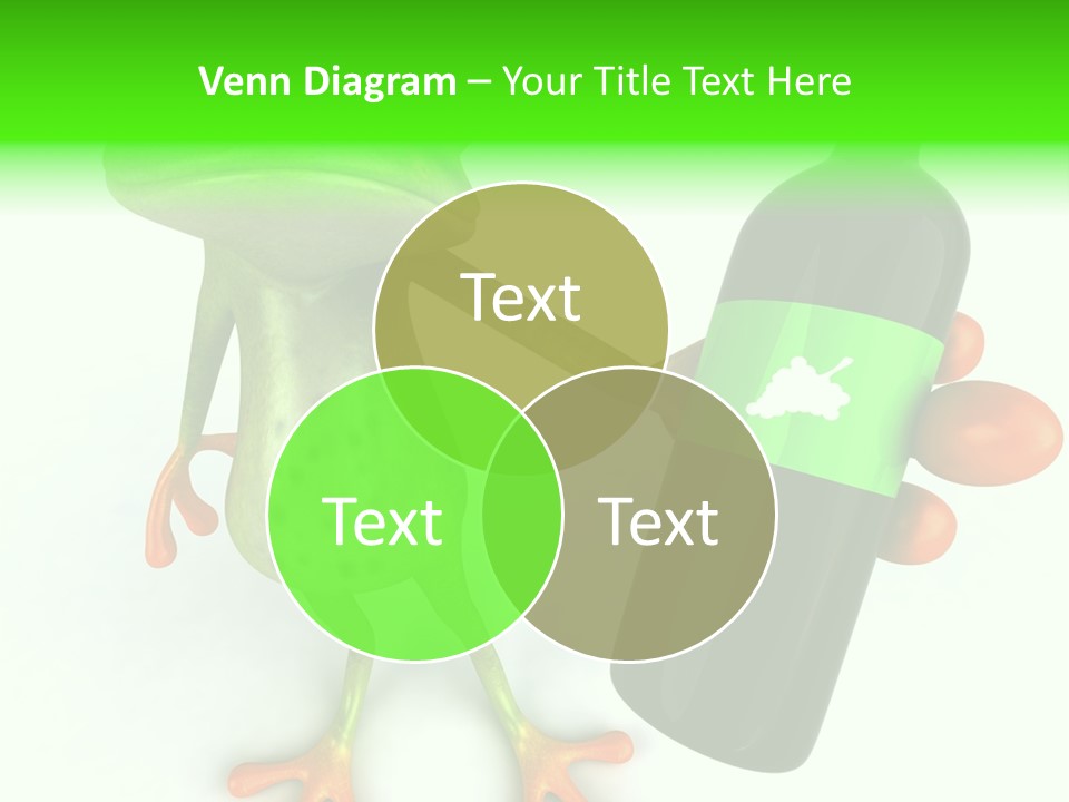 A Frog Is Holding A Bottle Of Wine PowerPoint Template