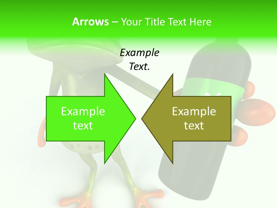 A Frog Is Holding A Bottle Of Wine PowerPoint Template