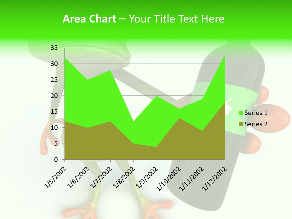 A Frog Is Holding A Bottle Of Wine PowerPoint Template