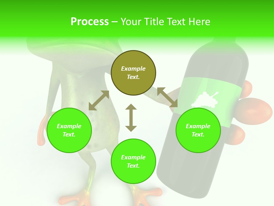 A Frog Is Holding A Bottle Of Wine PowerPoint Template