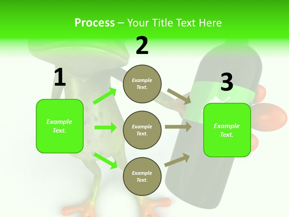 A Frog Is Holding A Bottle Of Wine PowerPoint Template