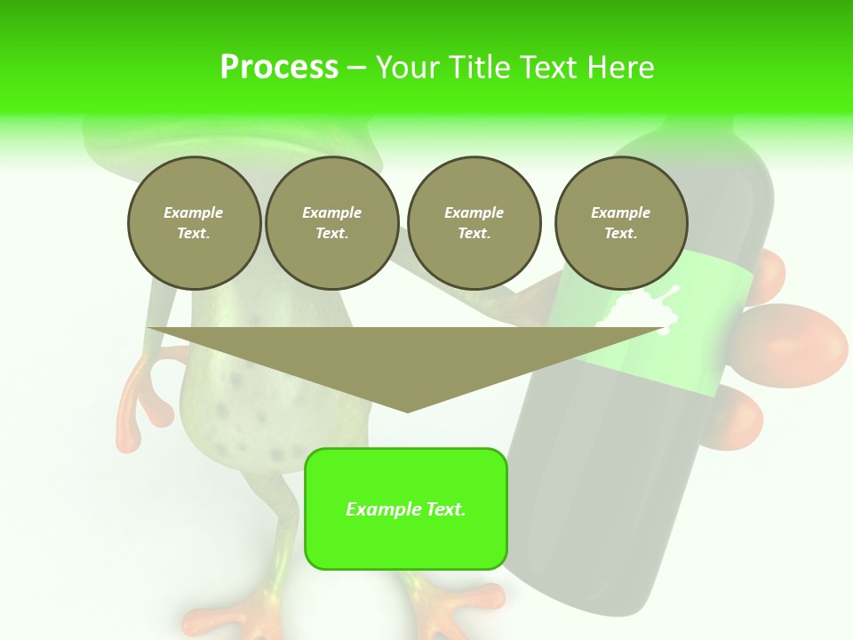 A Frog Is Holding A Bottle Of Wine PowerPoint Template