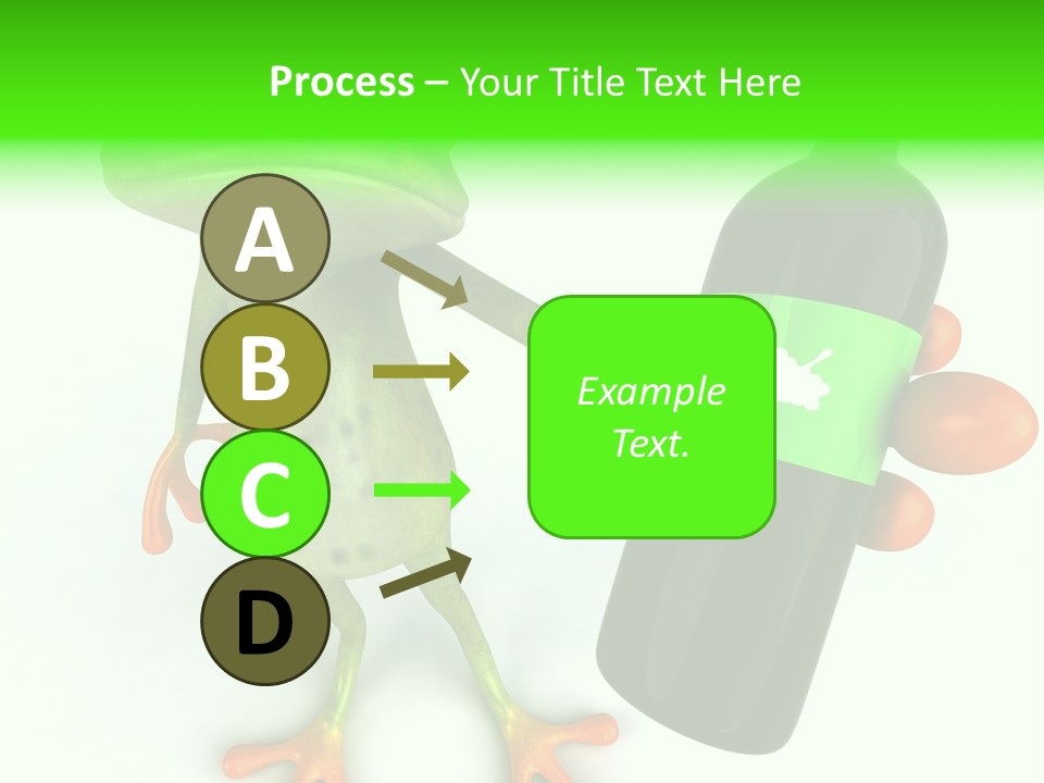 A Frog Is Holding A Bottle Of Wine PowerPoint Template