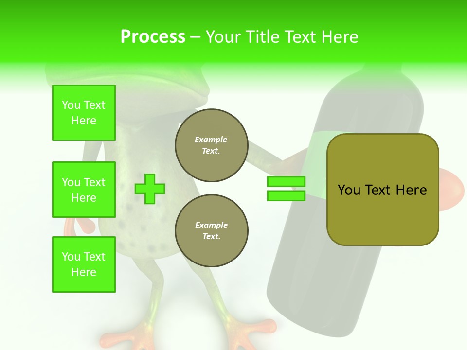 A Frog Is Holding A Bottle Of Wine PowerPoint Template