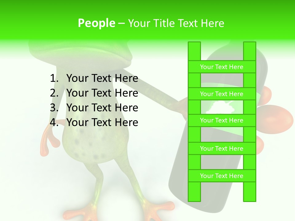 A Frog Is Holding A Bottle Of Wine PowerPoint Template