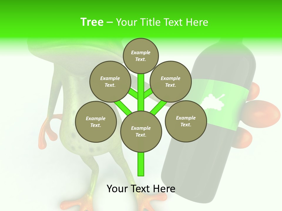 A Frog Is Holding A Bottle Of Wine PowerPoint Template