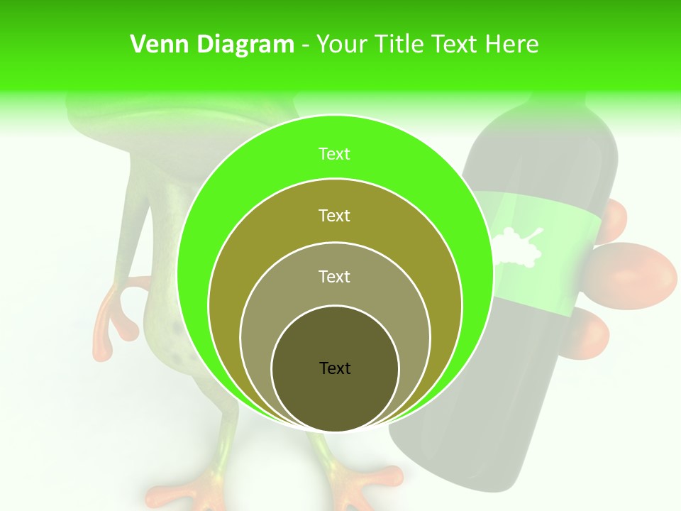 A Frog Is Holding A Bottle Of Wine PowerPoint Template