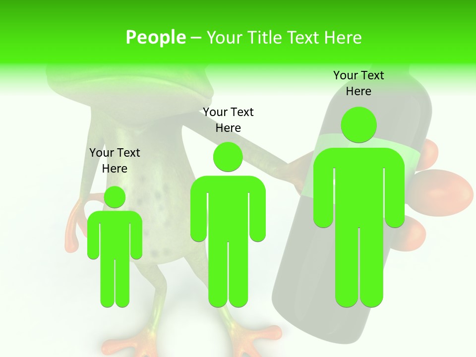 A Frog Is Holding A Bottle Of Wine PowerPoint Template