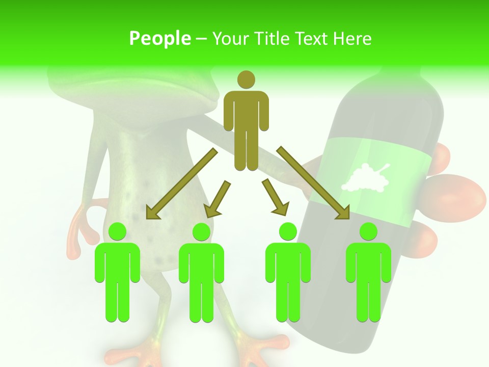 A Frog Is Holding A Bottle Of Wine PowerPoint Template