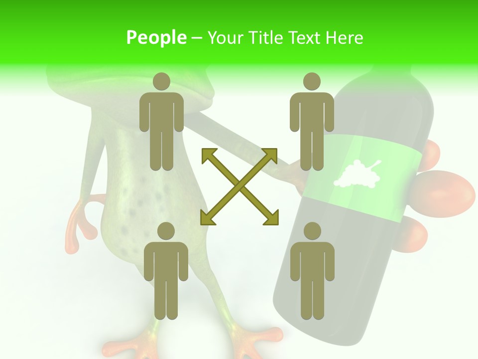 A Frog Is Holding A Bottle Of Wine PowerPoint Template