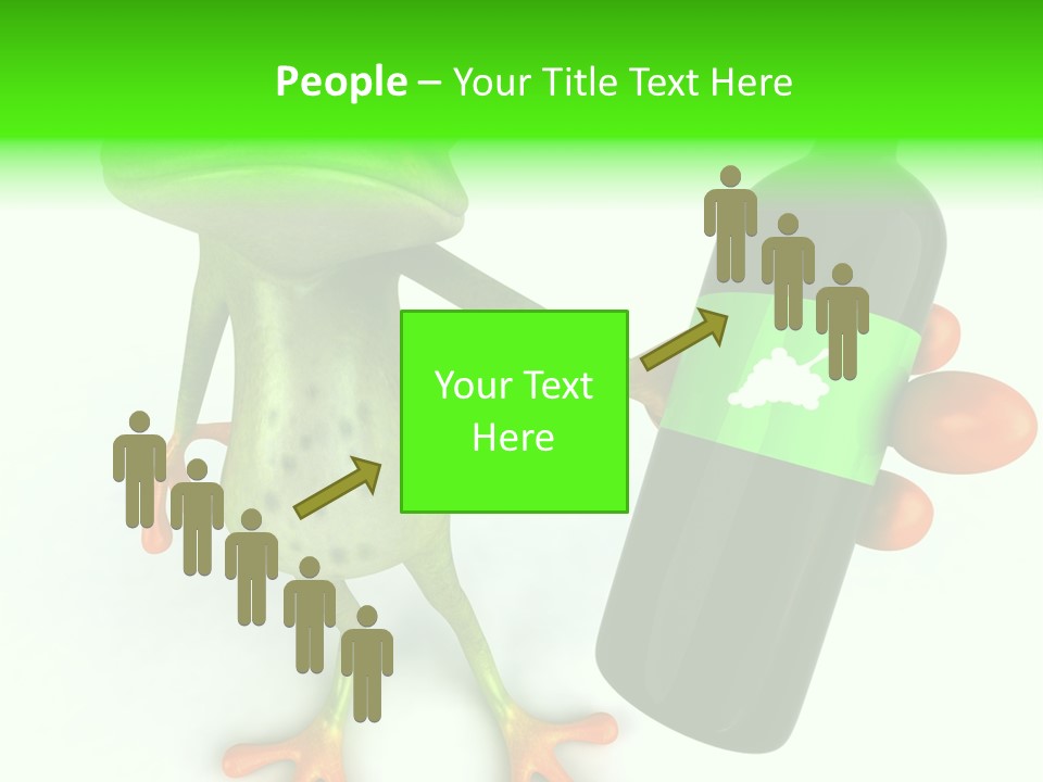 A Frog Is Holding A Bottle Of Wine PowerPoint Template