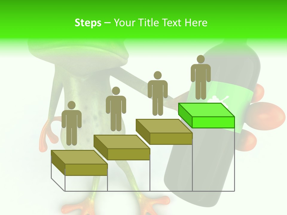 A Frog Is Holding A Bottle Of Wine PowerPoint Template